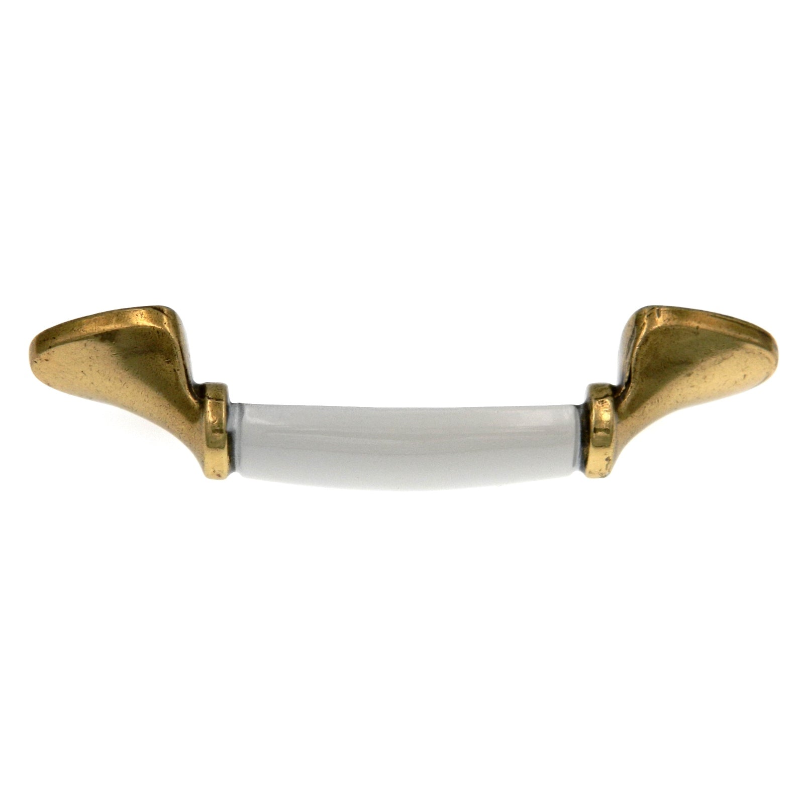 Amerock Traditional Classics 3"cc Burnished Brass Cabinet Handle Pull Ceramic Center BP981-R1W