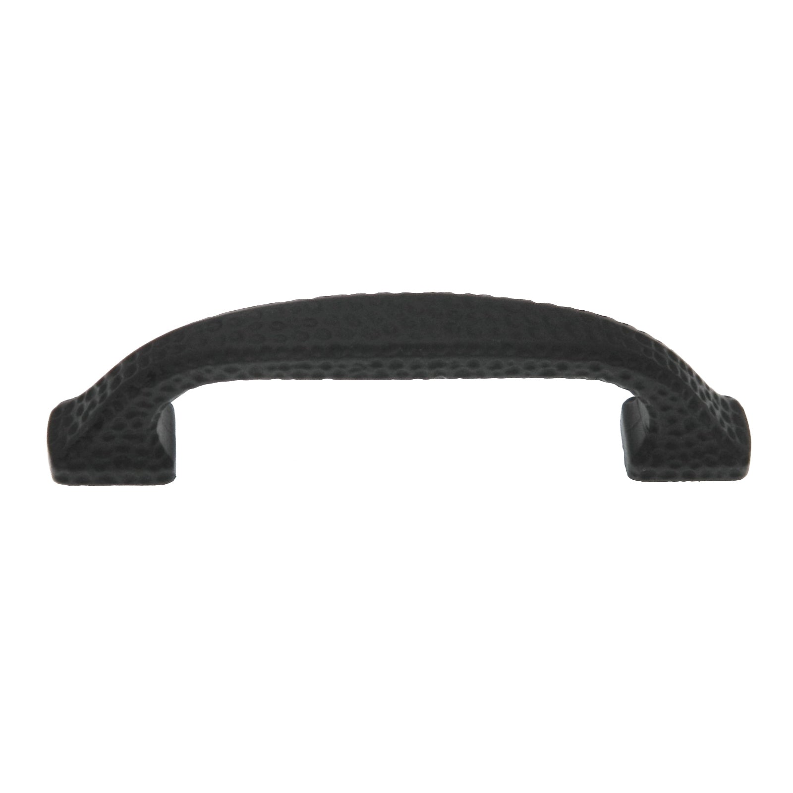 Paquete de 10 tiradores de gabinete martillados Warwick de hierro forjado negro de 3 "cc DH1004BL