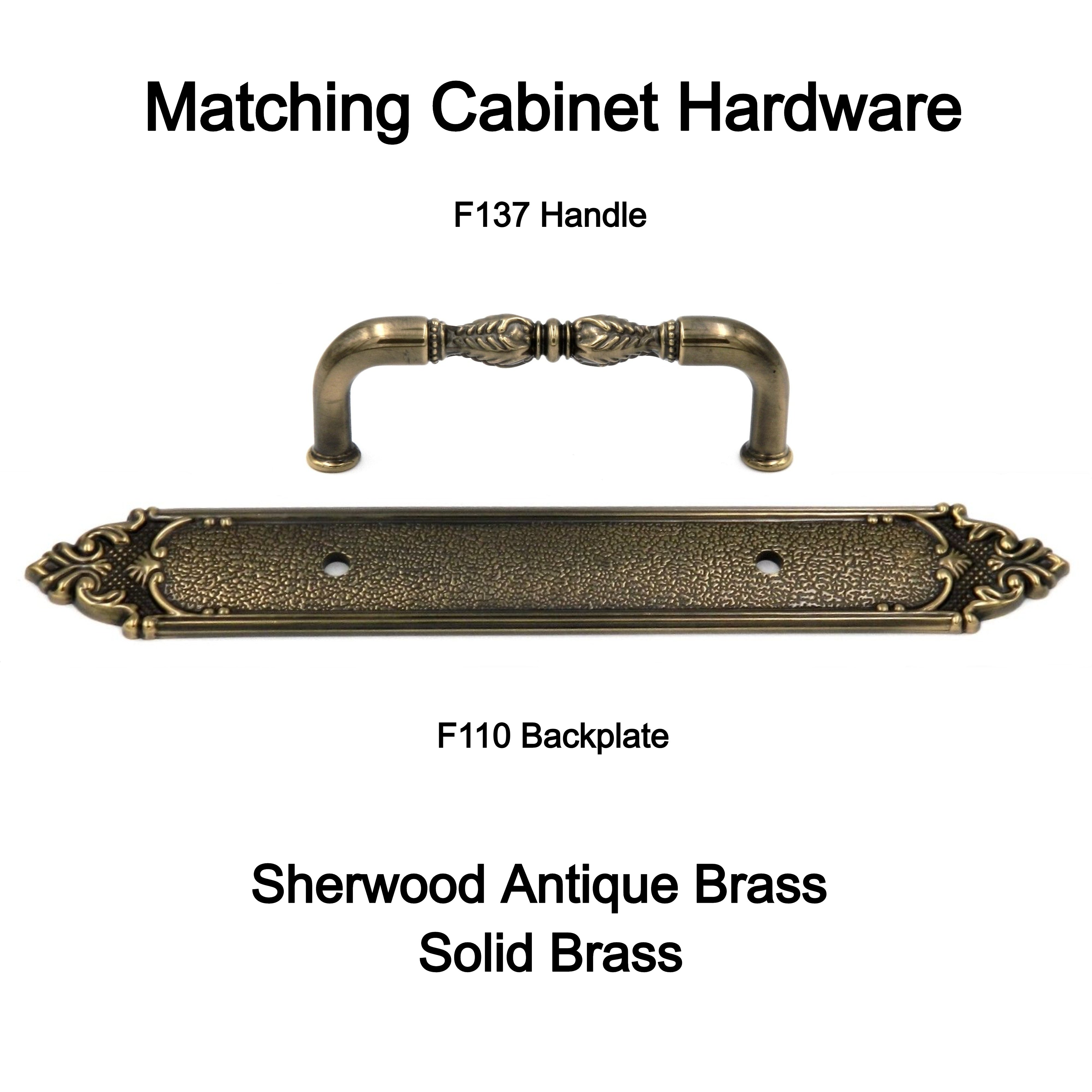 Paquete de 20 tiradores de latón macizo Belwith Keeler Savannah F137 Sherwood de latón antiguo de 3 "cc