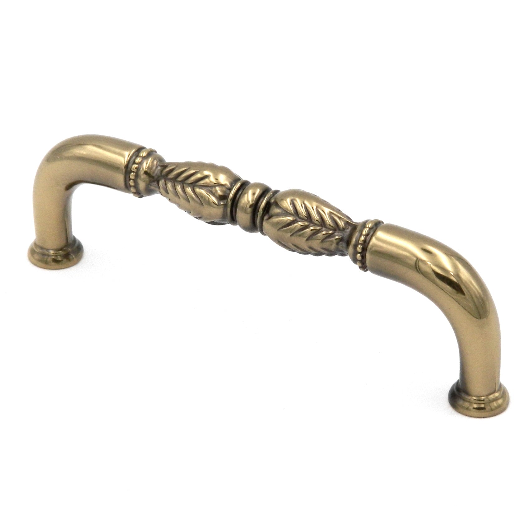 Paquete de 10 tiradores de latón macizo Keeler Savannah F138 Sherwood de latón antiguo de 3 3/4" (96 mm) cc