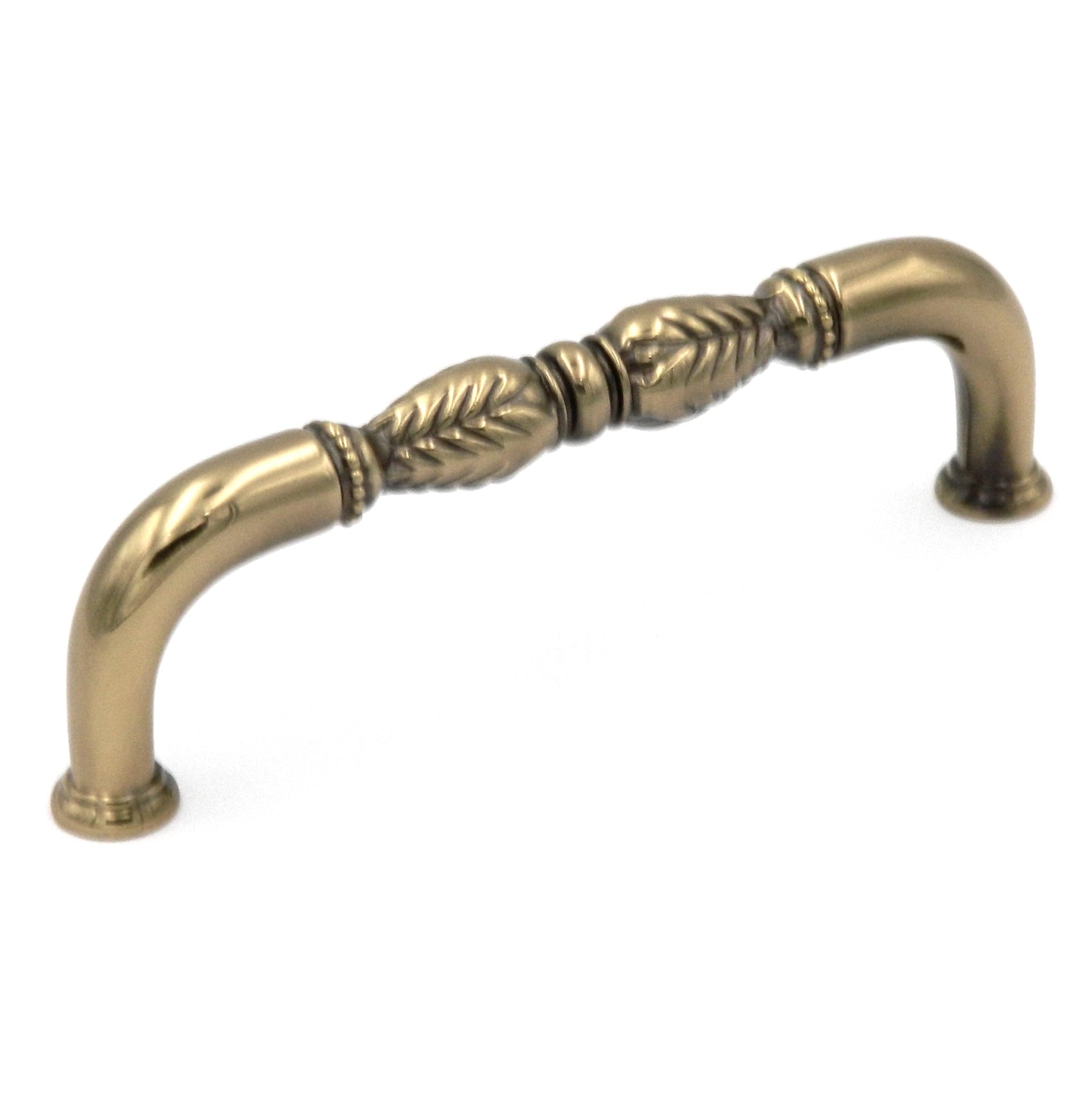 Paquete de 10 tiradores de latón macizo Keeler Savannah F138 Sherwood de latón antiguo de 3 3/4" (96 mm) cc