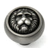Keeler Richelieu Antique Pewter Round Lion 1 1/2" Solid Brass Cabinet Knob F503