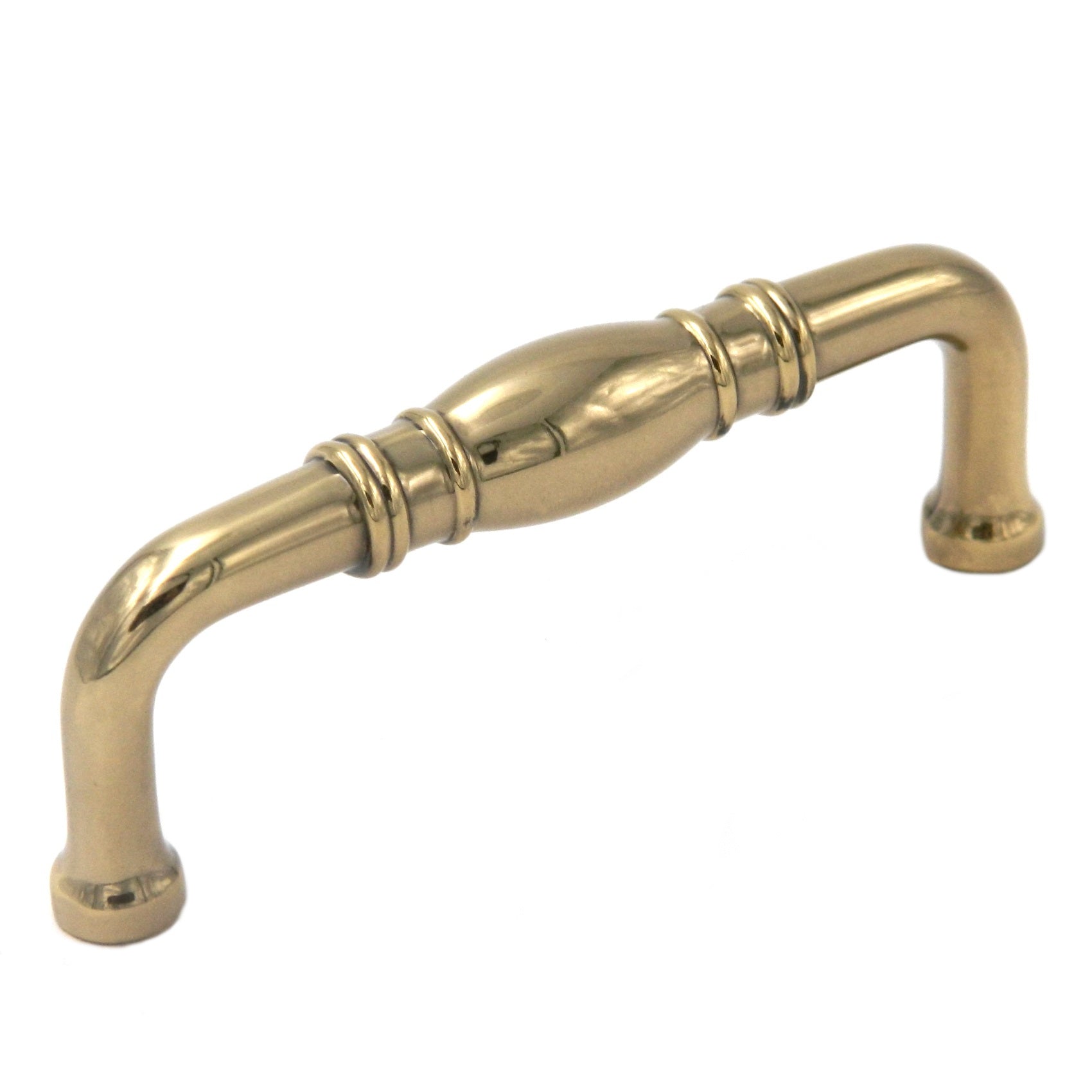 Keeler Power & Beauty K147 Tirador de manija de gabinete de latón envejecido de Sherwood macizo de 3 "cc