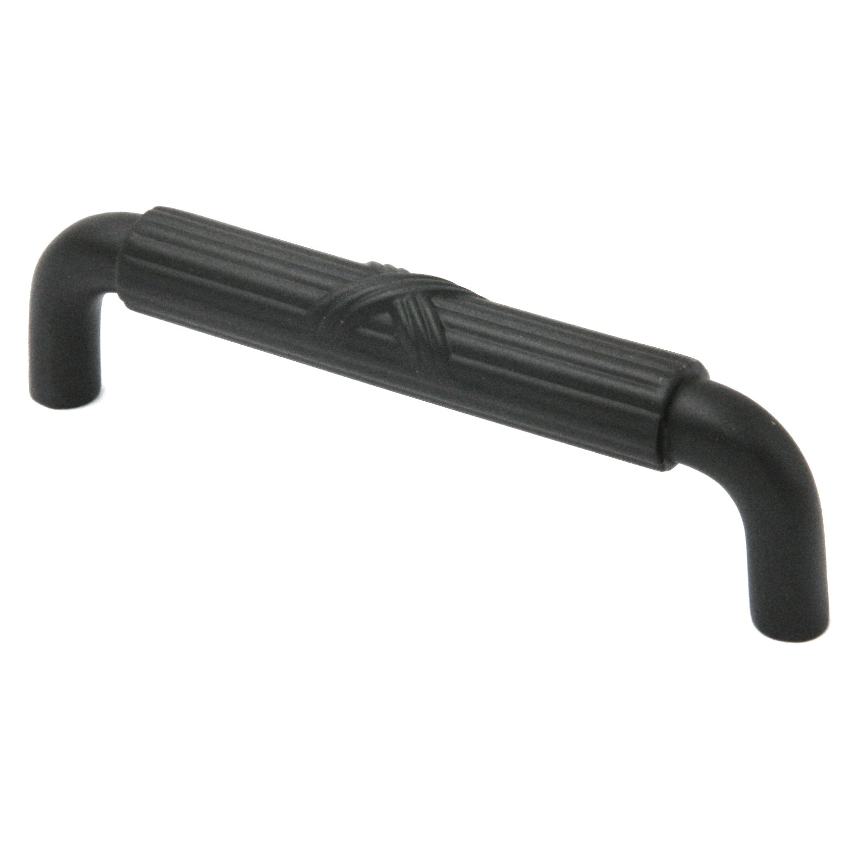 Paquete de 10 Keeler Ribbon & Reed M308 Bronce aceitado 3 3/4" (96 mm) cc Tirador de manija de latón macizo