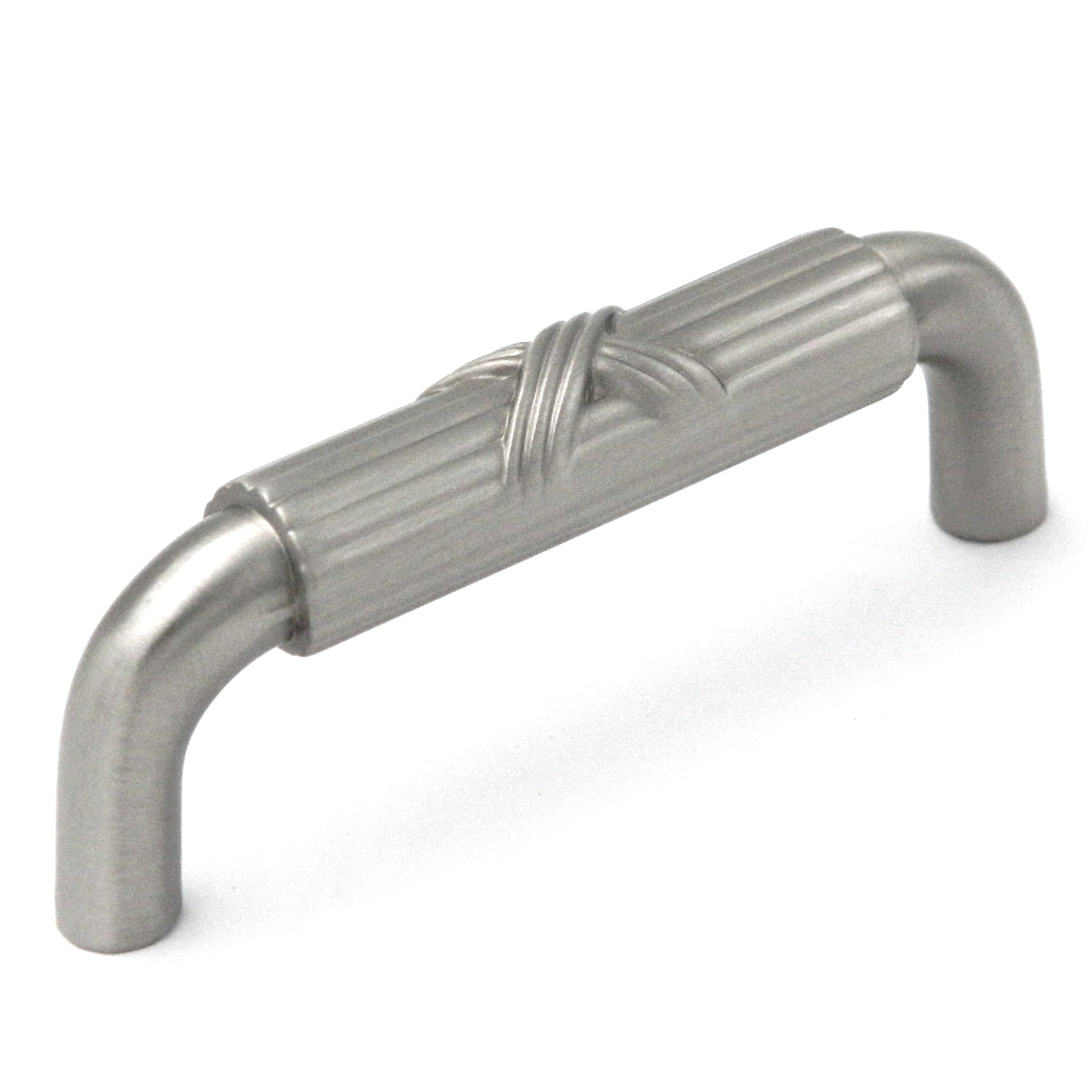 Paquete de 20 tiradores de mango de latón macizo Belwith Keeler Ribbon & Reed M407 de níquel satinado de 3 "cc