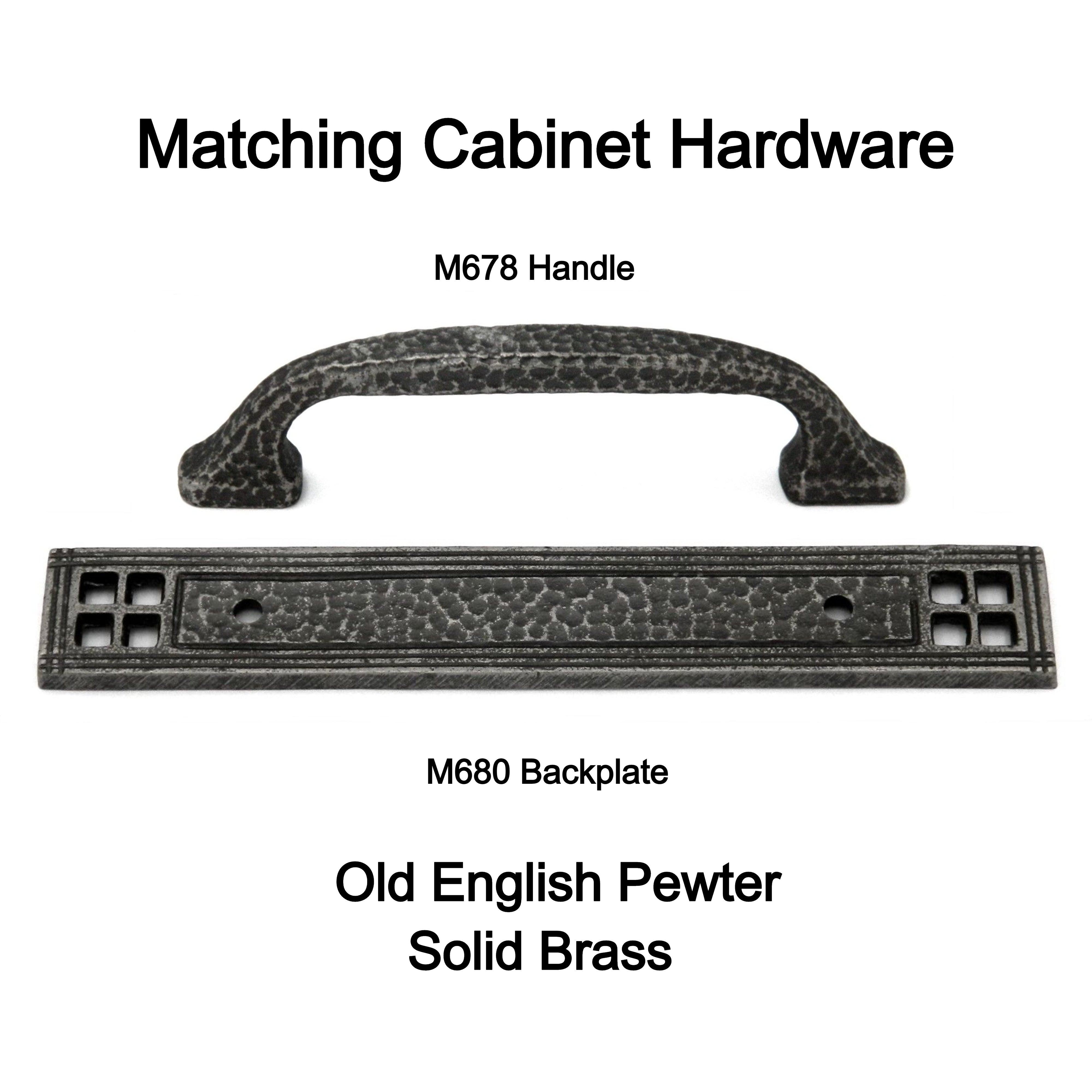 Paquete de 10 tiradores de mango de latón macizo Keeler Kingston M678 de peltre inglés antiguo de 3 3/4" (96 mm) cc