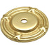 Belwith Keeler M6 Solid Brass Ribbon & Reed 1 1/2" Knob Backplate Polished Brass
