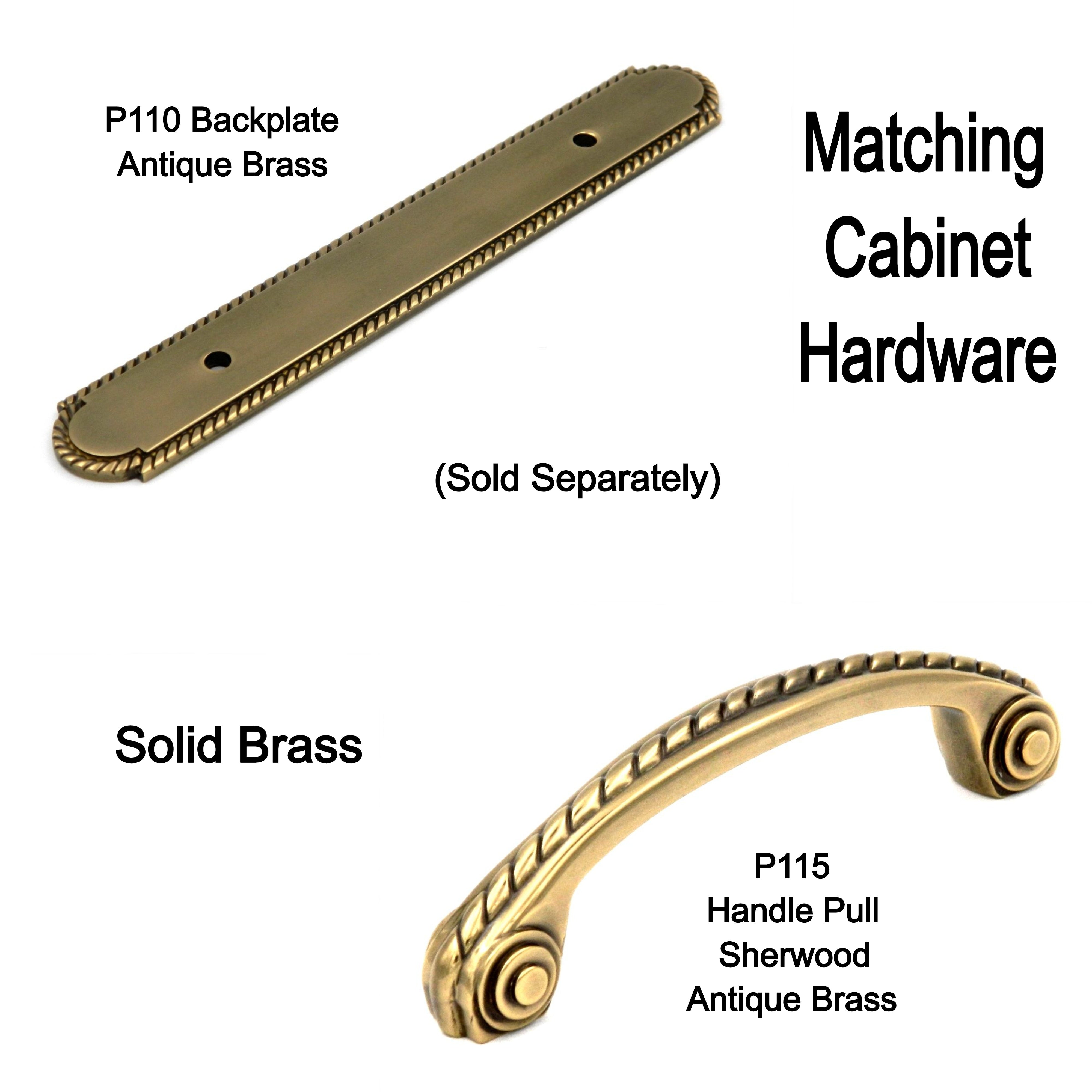 Hickory Hardware Annapolis Sherwood Gabinete de latón antiguo 3 3/4" (96 mm) cc Tirador P115