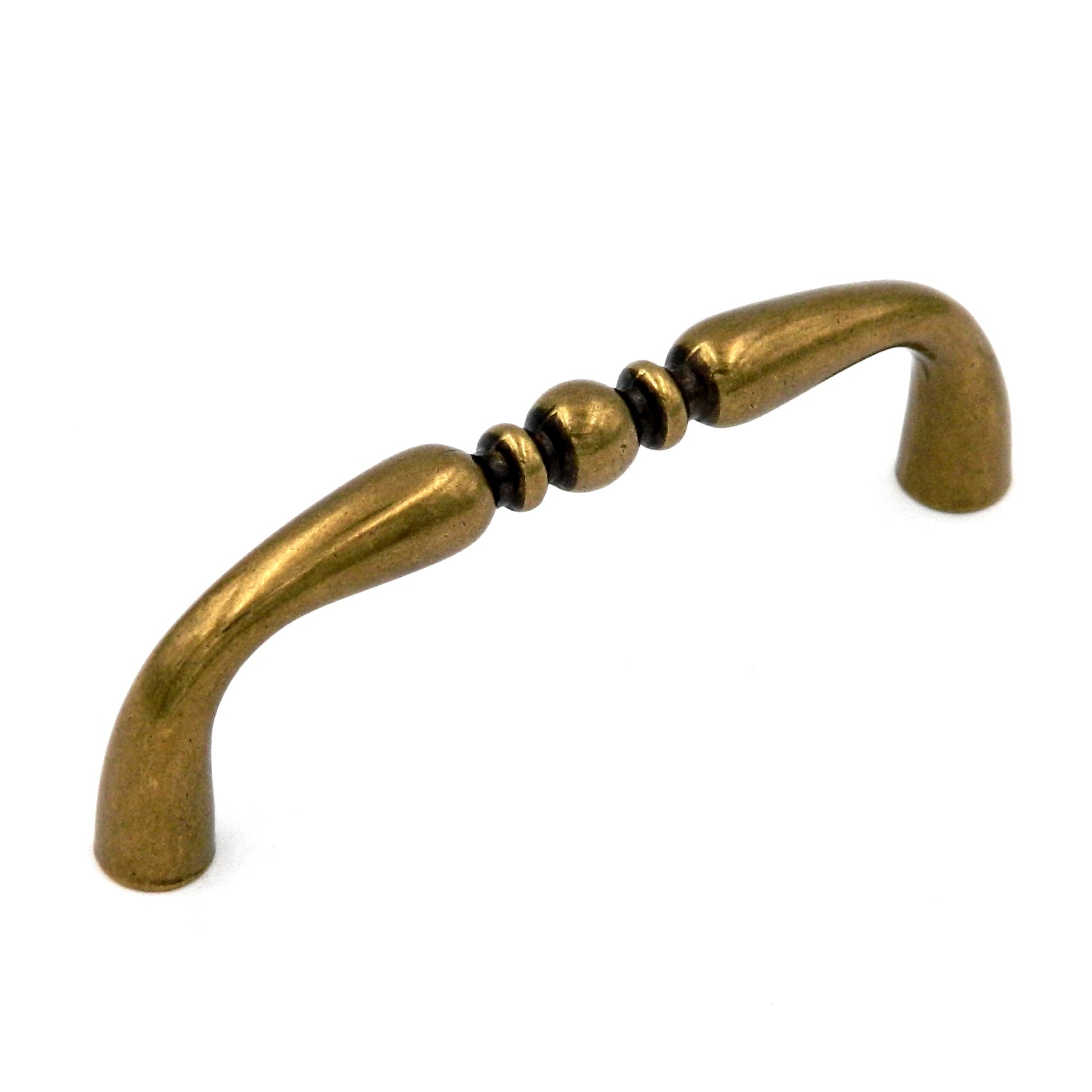 Hickory Hardware Conquest Lustre Gabinete de latón 3 "cc Tirador de manija P14451-LB