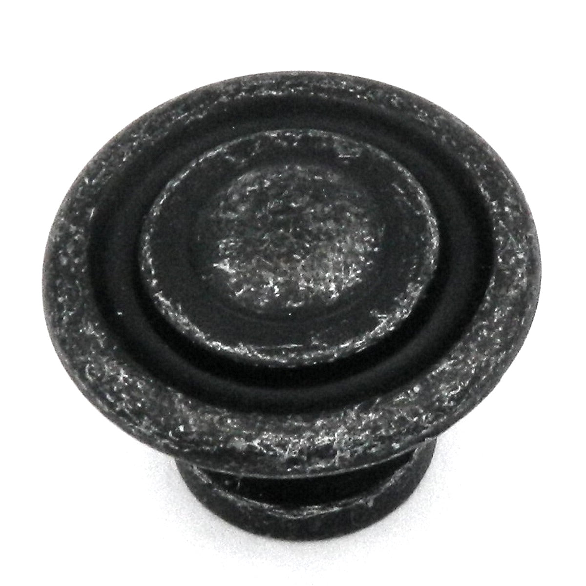 Hickory Hardware Manchester Vibra Pewter 1 3/8" Tirador de perilla para gabinete de disco P2011-VP