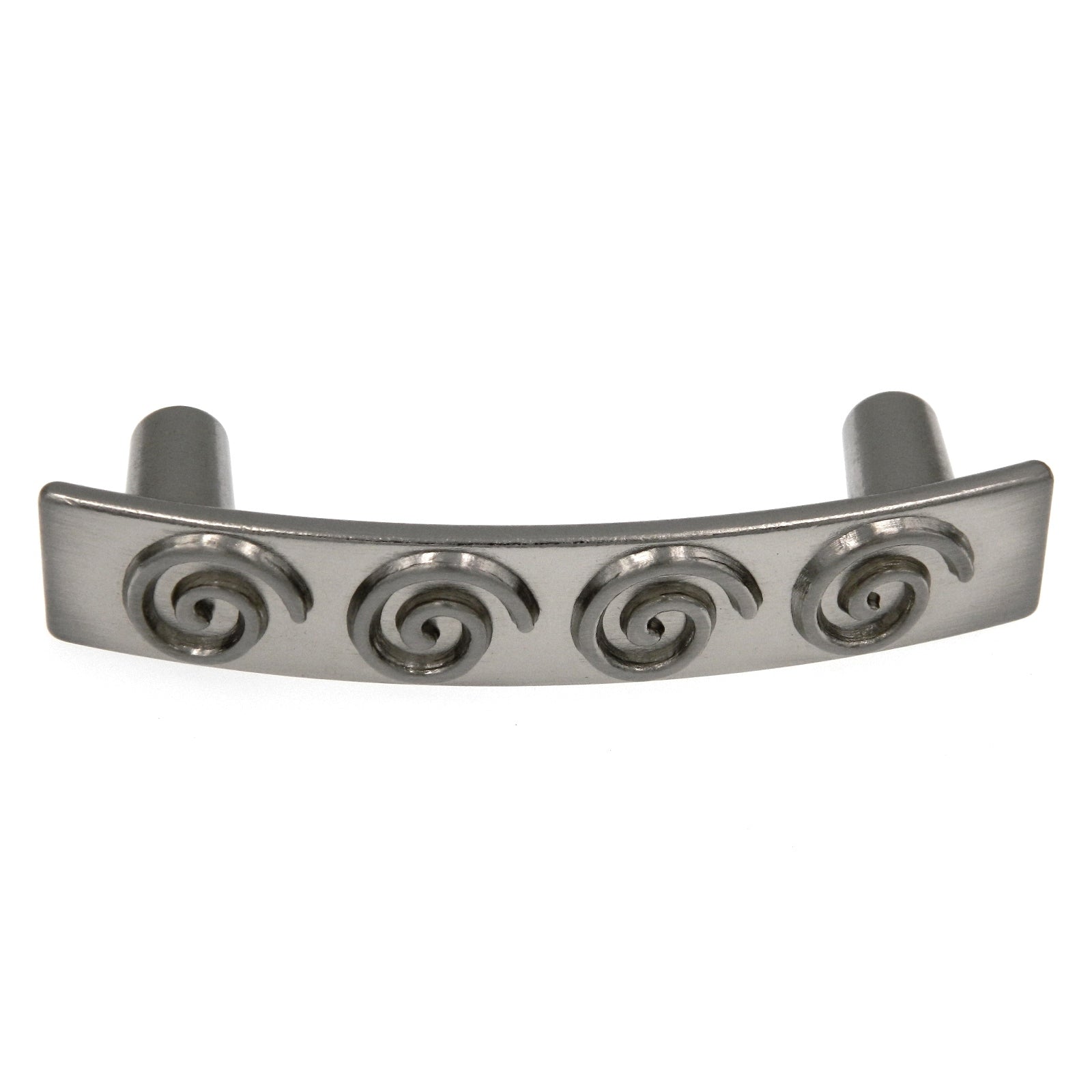 Showcase Gabinete con forma de remolino de níquel satinado cepillado Tirador con manija de 3 "cc P2206-BSN