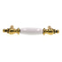 Hickory Tranquility Lancaster Latón Pulido, Cerámica Blanca Mango de 3"cc P250-W
