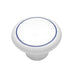 Hickory Hardware English Cozy blanco con círculo azul 1 1/2" perilla de gabinete de porcelana P29-BC