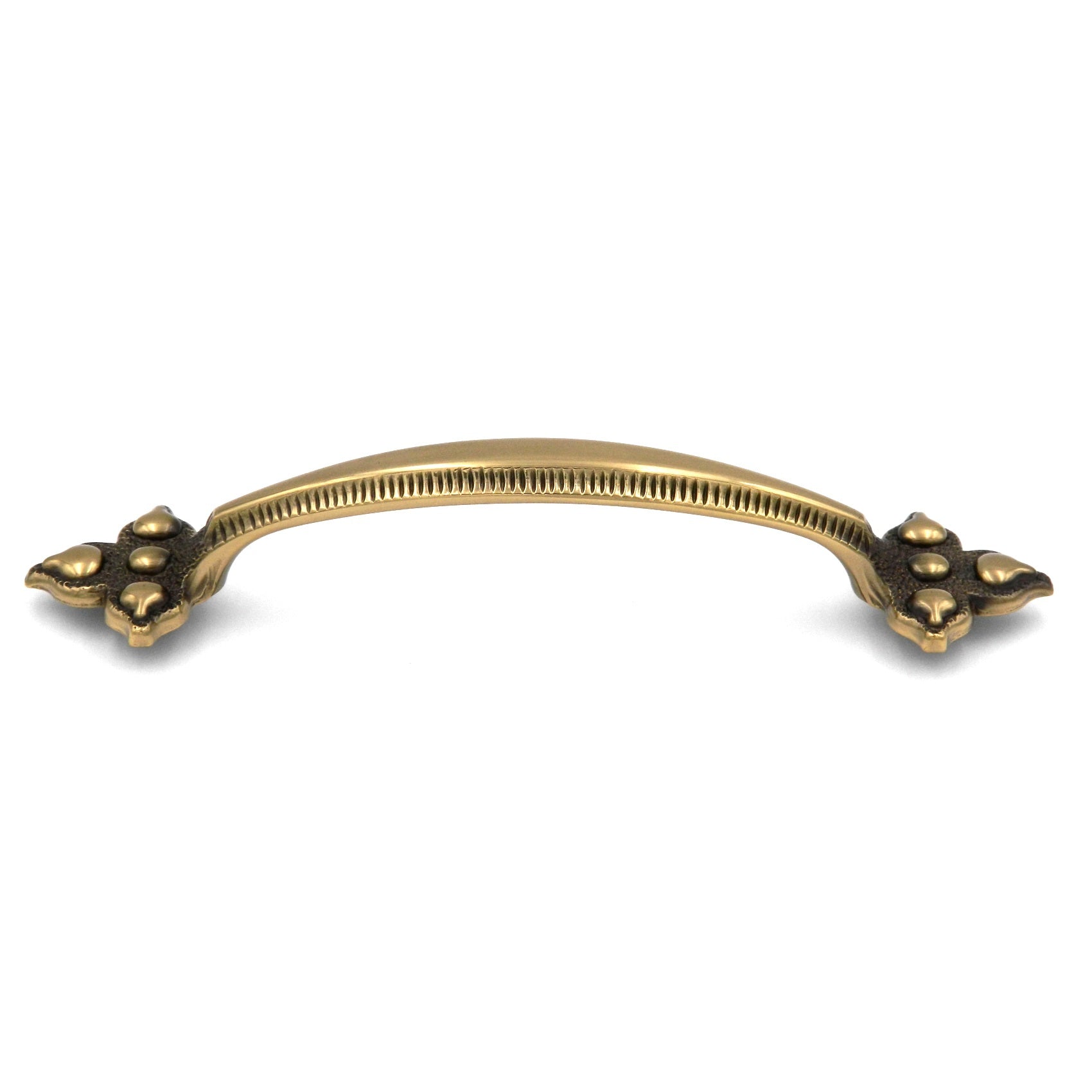 10 Pack Keeler Spanish Gothic P3022-07 Sherwood Antique Brass 5" (128mm)cc Solid Brass Handle Pull