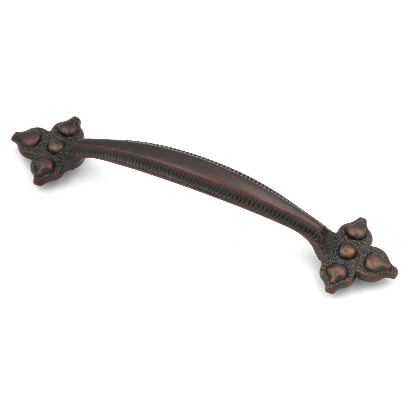 Paquete de 20 tiradores de latón macizo Keeler Spanish Gothic P3022-DAC de cobre envejecido oscuro de 5" (128 mm) cc