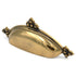 Keeler Spanish Gothic P3023-07 Tirador de copa de latón macizo de 3", 3 3/4" (96 mm) cc de cobre antiguo oscuro