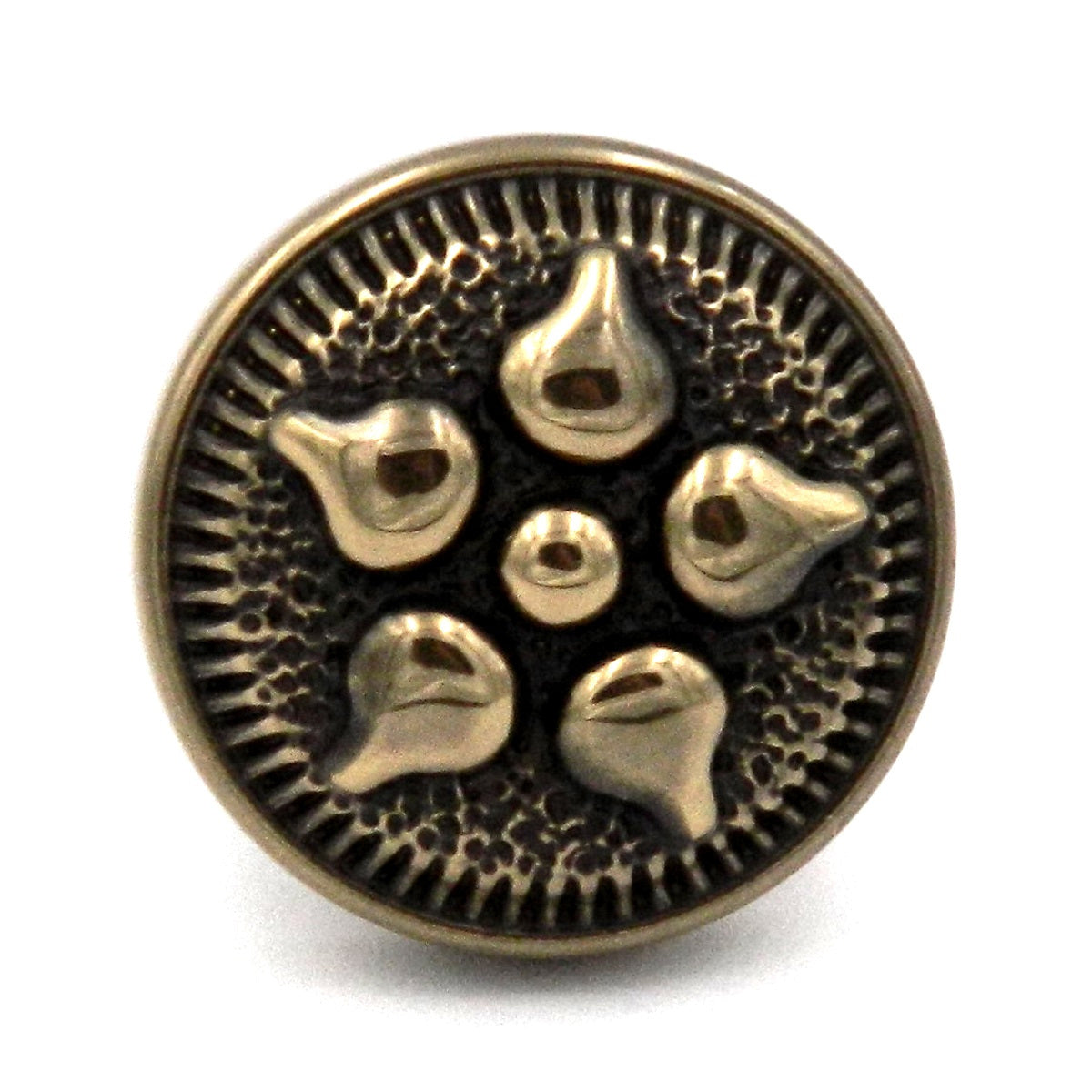 Paquete de 20 pomos para gabinete Belwith Keeler gótico español de 1 pulgada Sherwood de latón antiguo P3025-07