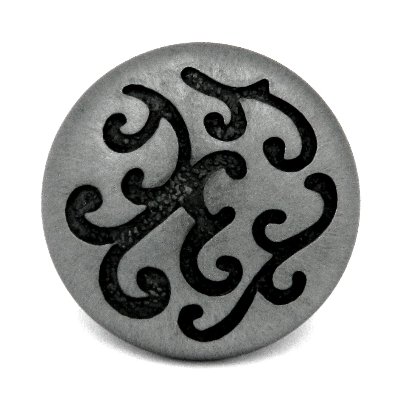 Hickory Hardware Mayfield P3091-SPA - Pomo para gabinete (peltre satinado, ovalado envejecido, 1 1/4 pulgadas)