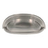 Hickory Hardware Deco Níquel satinado 3 3/4" (96 mm) cc Tirador de taza para gabinete de muebles P3104-SN