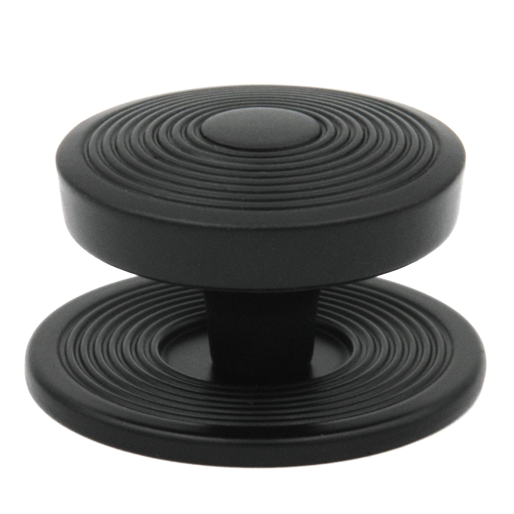 Hickory Hardware Encore P3122-MB - Pomo redondo con anilla para gabinete, color negro mate, 1 3/4"