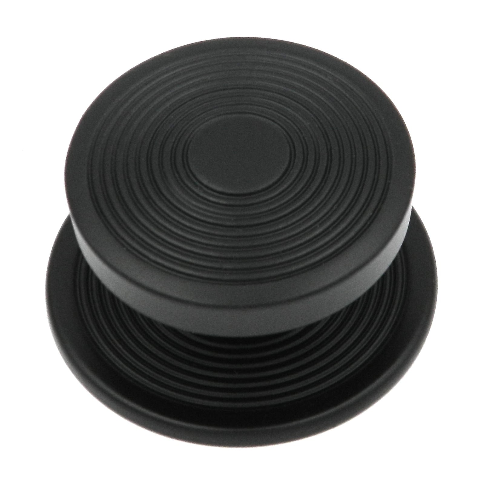 Hickory Hardware Encore P3122-MB - Pomo redondo con anilla para gabinete, color negro mate, 1 3/4"