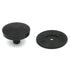 Hickory Hardware Encore P3122-MB - Pomo redondo con anilla para gabinete, color negro mate, 1 3/4"