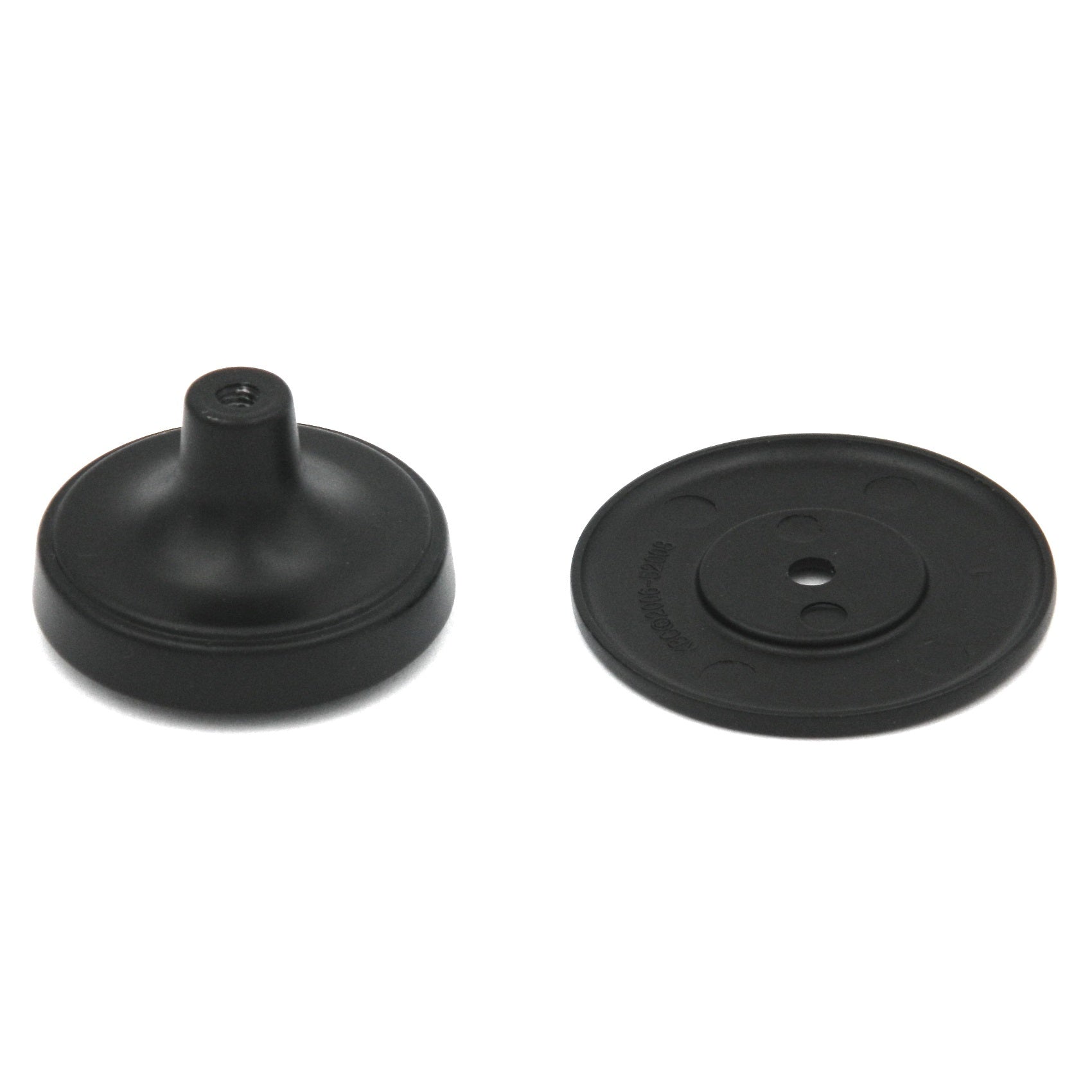 Hickory Hardware Encore P3122-MB - Pomo redondo con anilla para gabinete, color negro mate, 1 3/4"