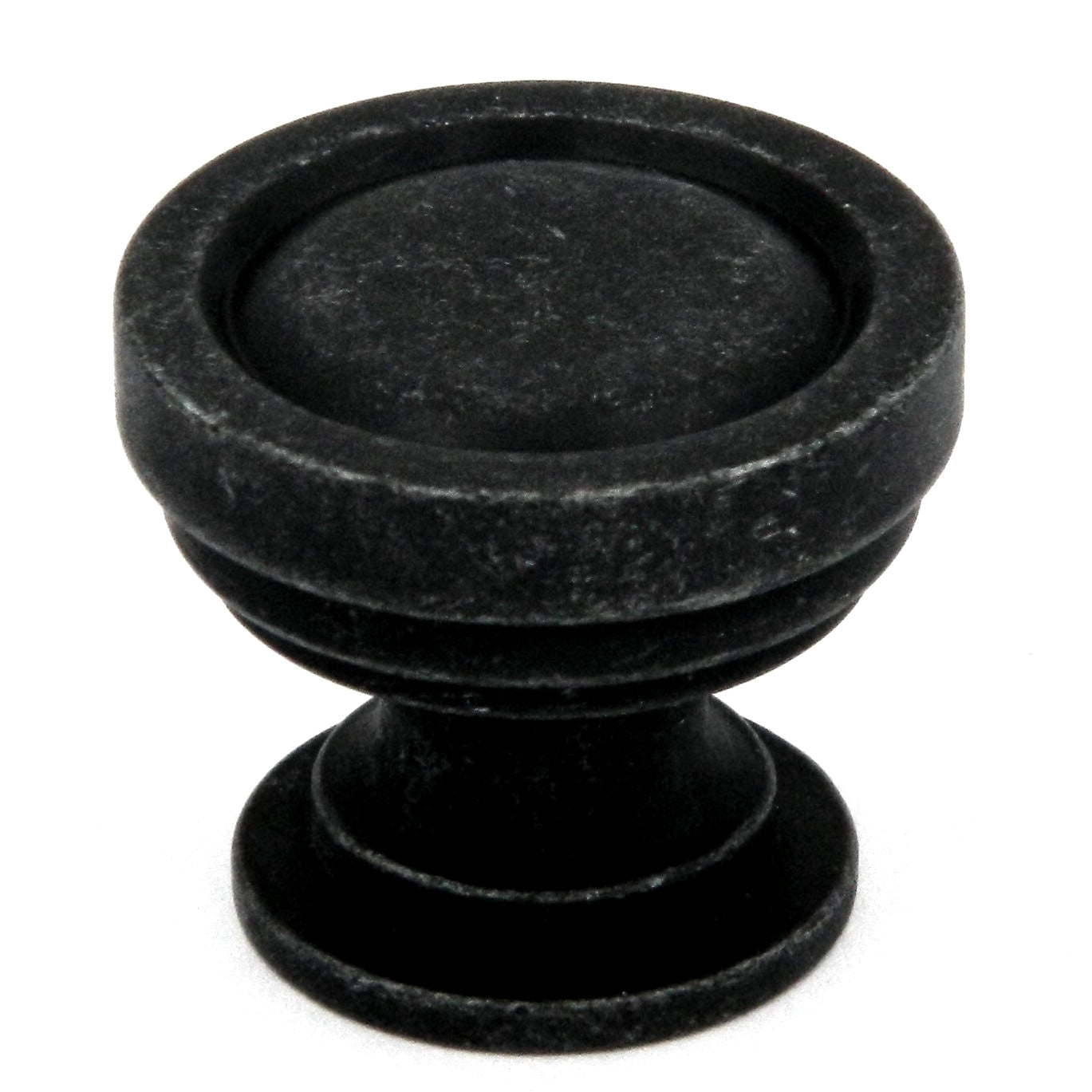 Hickory Hardware Guild Vibra Peltre Redondo Plano 1 1/4" Pomo para gabinete P3153-VP