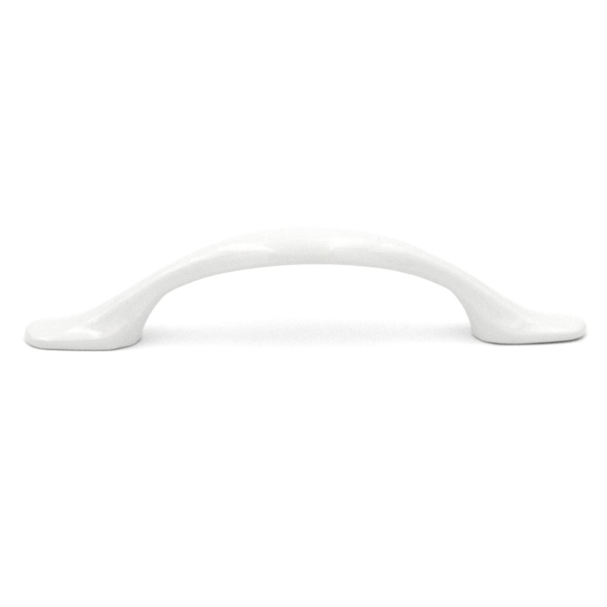 P33324 White Frosted Deco 3"cc Handles Pulls Belwith Hickory