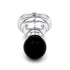 Hickory Hardware Gaslight P3411-CHB Perilla cromada para gabinete, base de 1 1/4 pulgadas y parte superior de bola negra