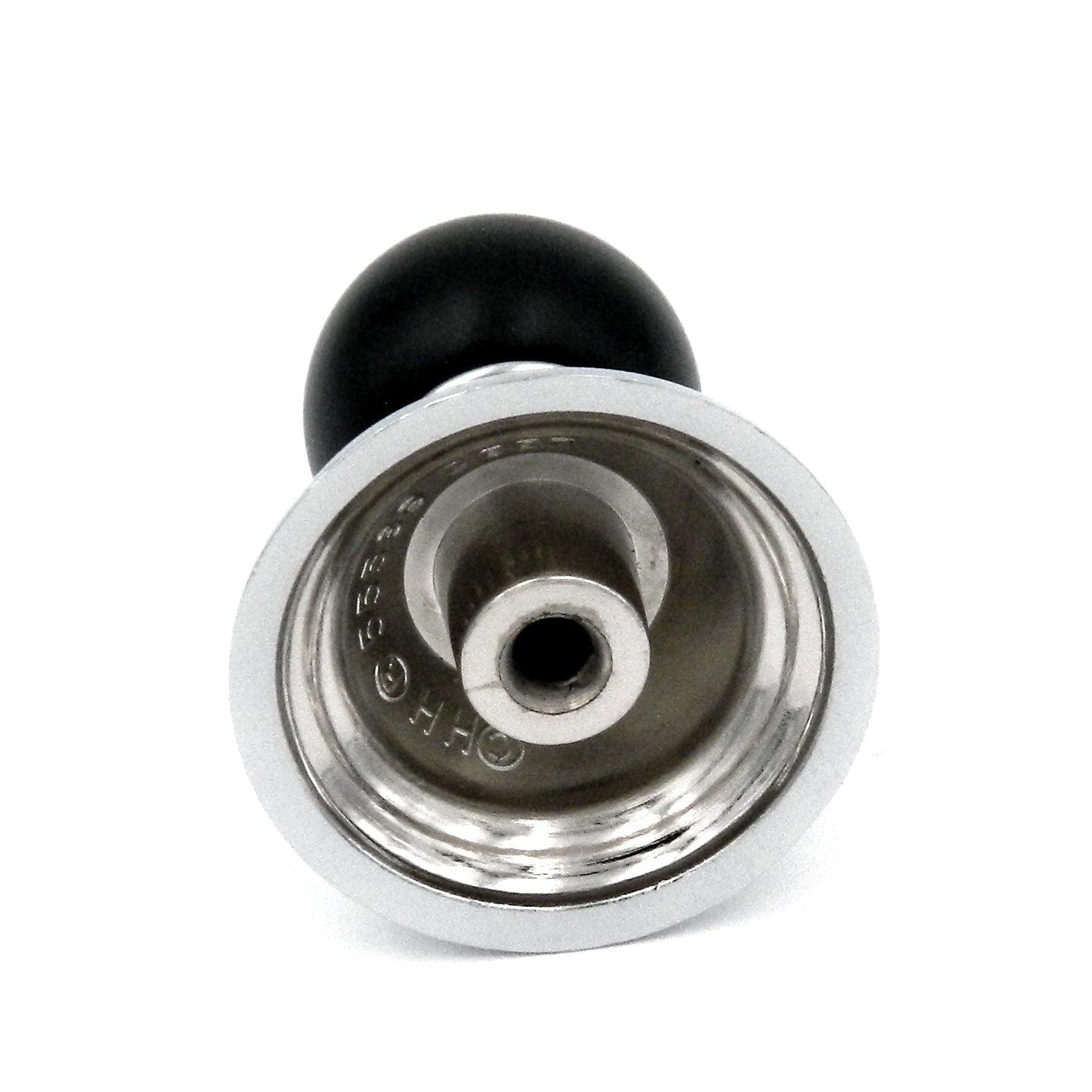 Hickory Hardware Gaslight P3411-CHB Perilla cromada para gabinete, base de 1 1/4 pulgadas y parte superior de bola negra
