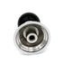 Hickory Hardware Gaslight P3411-CHB Perilla cromada para gabinete, base de 1 1/4 pulgadas y parte superior de bola negra