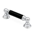 Hickory Hardware P3412-CHB - Tirador para gabinete de luz de gas, cromado y negro, 3.0 in