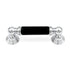 Hickory Hardware P3412-CHB - Tirador para gabinete de luz de gas, cromado y negro, 3.0 in