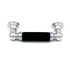 Hickory Hardware P3412-CHB - Tirador para gabinete de luz de gas, cromado y negro, 3.0 in