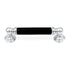 Hickory Hardware Gabinete cromado y negro con luz de gas de 3 3/4", tirador de manija de 96 mmcc P3413-CHB