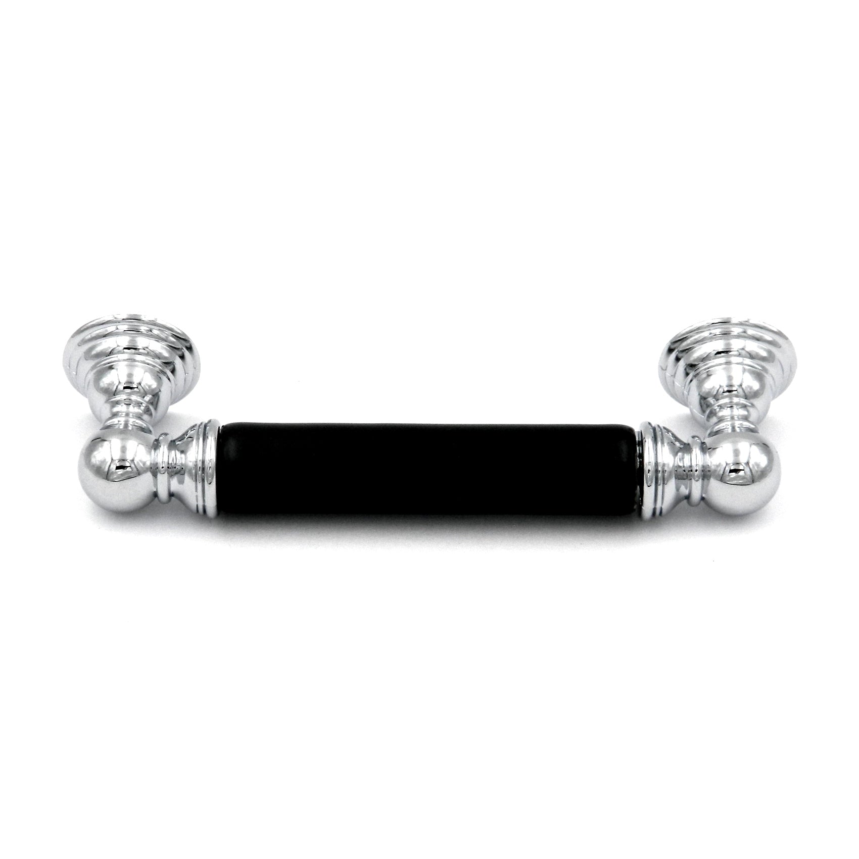 Hickory Hardware Gabinete cromado y negro con luz de gas de 3 3/4", tirador de manija de 96 mmcc P3413-CHB