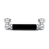 Hickory Hardware Gabinete cromado y negro con luz de gas de 3 3/4", tirador de manija de 96 mmcc P3413-CHB