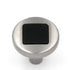 Hickory Hardware Loft 1" Satin Nickel and Black Round Smooth Cabinet Knob P3440-SNB