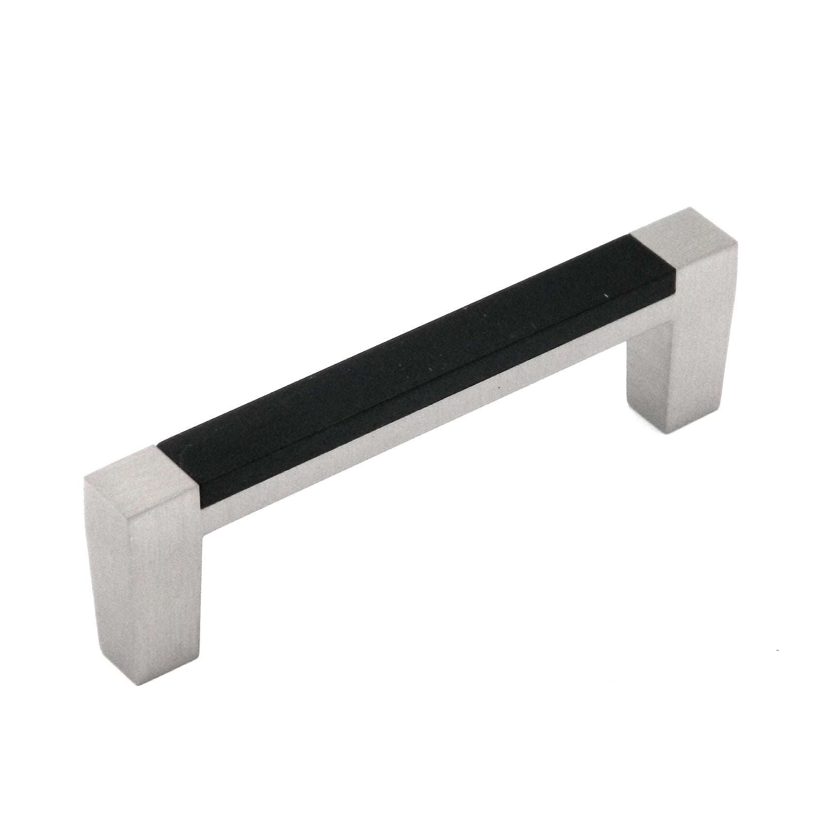 Hickory Hardware Loft Black and Satin Nickel Cabinet 3"cc Handle Pull P3441-SNB