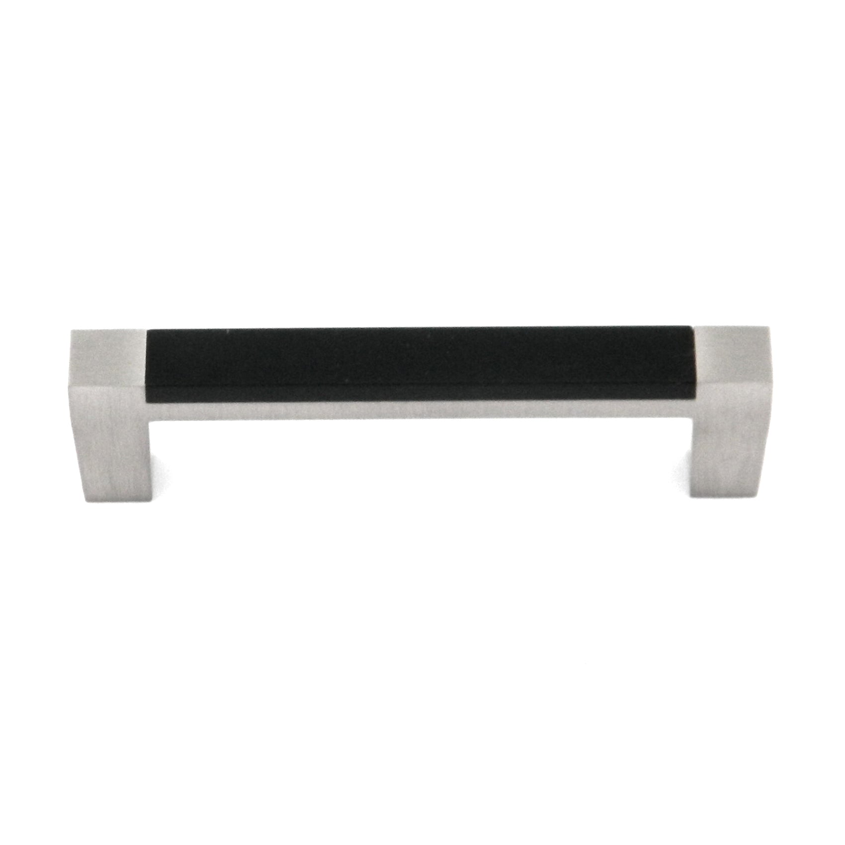 Hickory Hardware Loft Black and Satin Nickel Cabinet 3"cc Handle Pull P3441-SNB