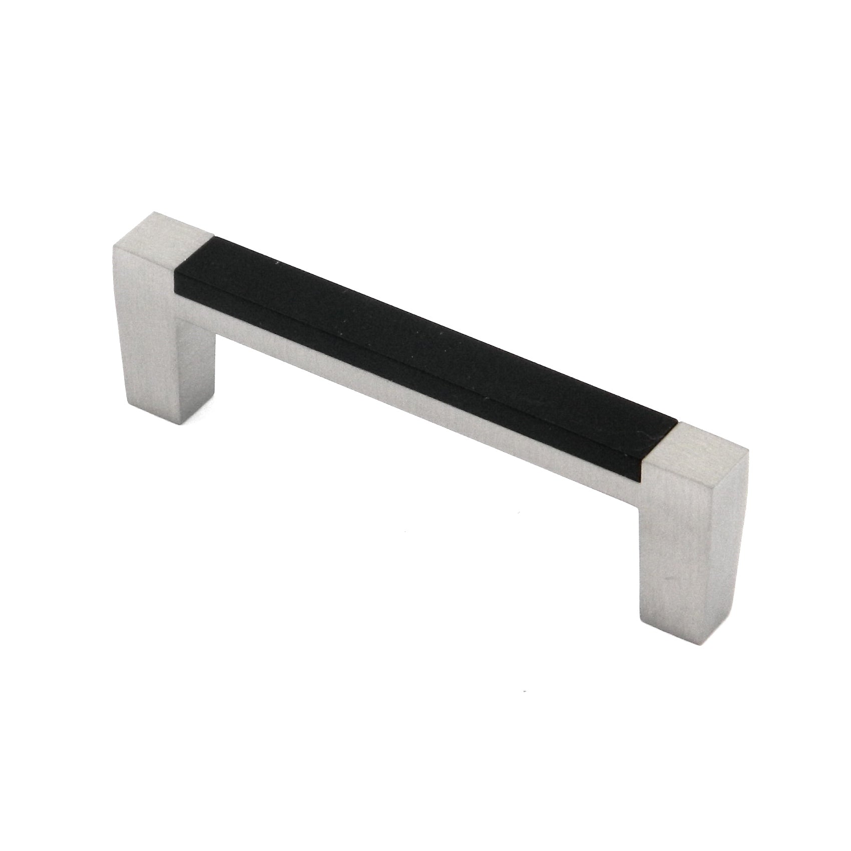 Hickory Hardware Loft Black and Satin Nickel Cabinet 3"cc Handle Pull P3441-SNB