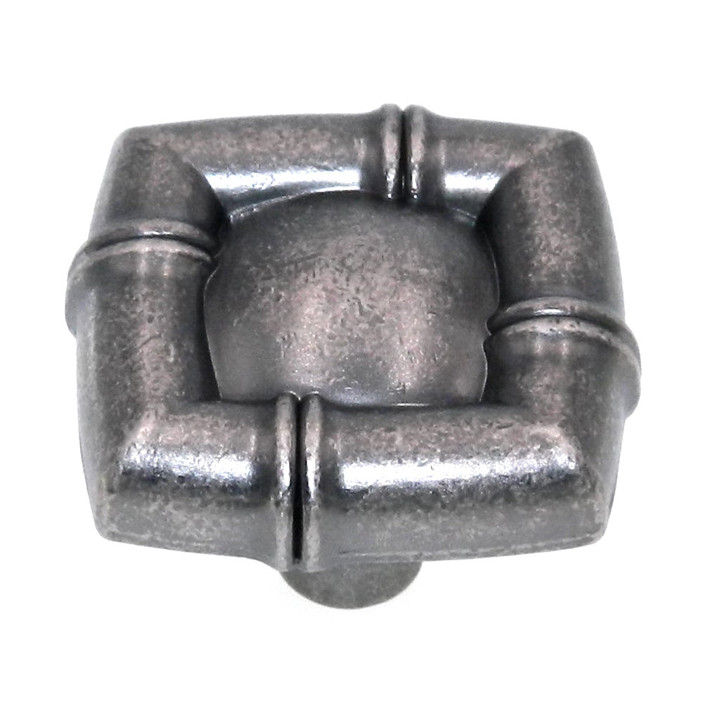 Hickory Hardware Bamboo Black Nickel Vibed 1 1/8" Square Cabinet Knob