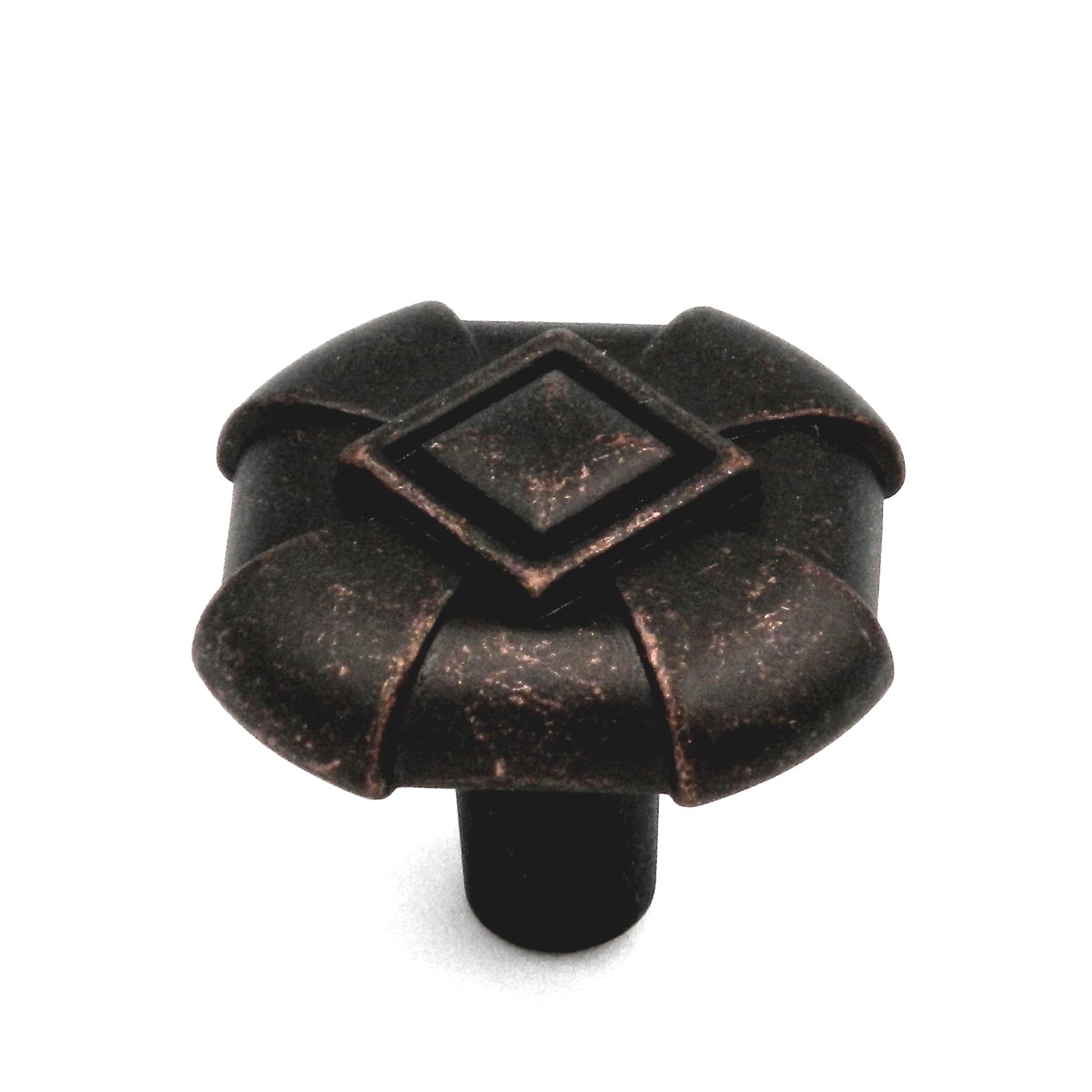 Hickory Hardware Chelsea P3455-DAC - Pomo cuadrado de cobre envejecido oscuro de 1 1/8"