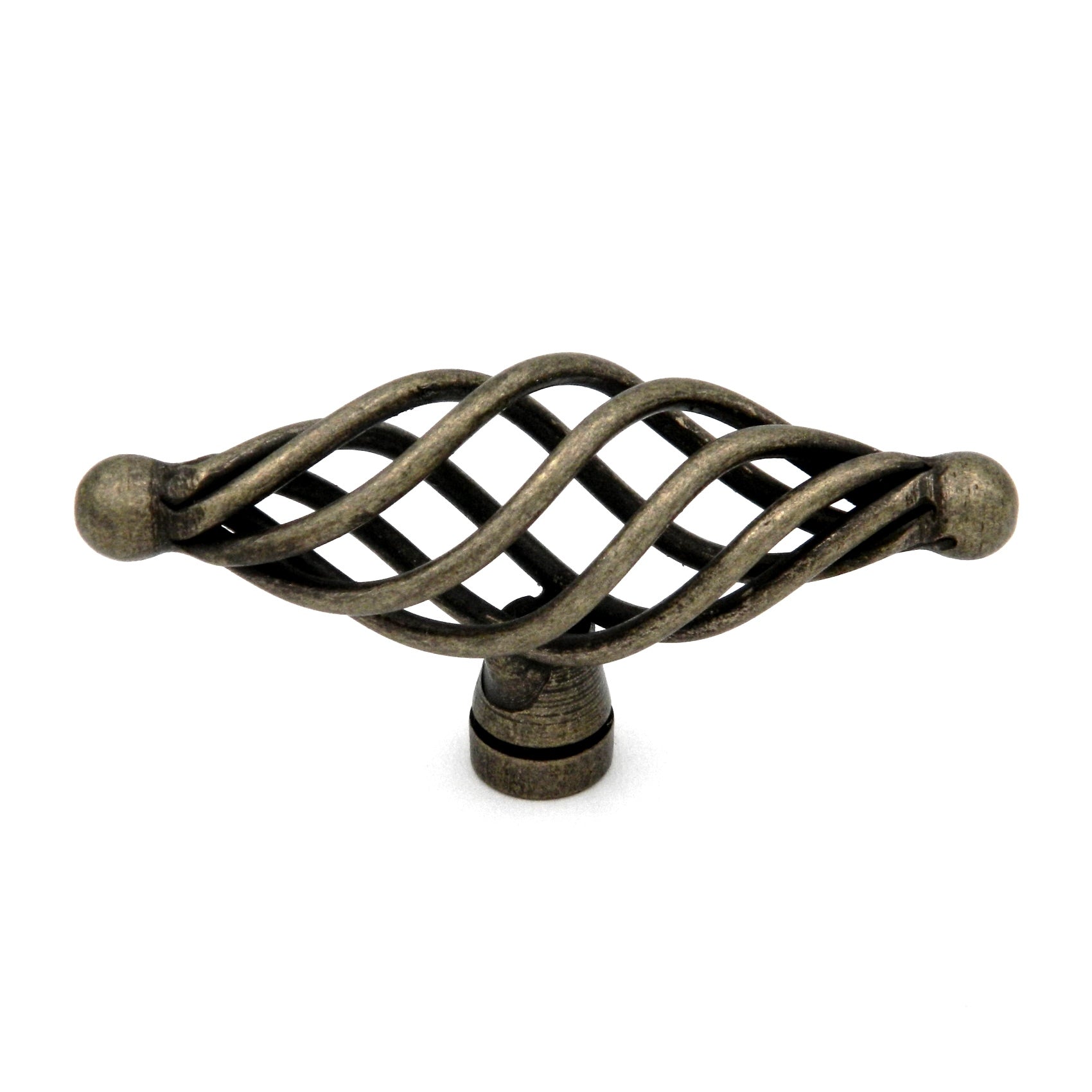 Hickory Hardware Callis Country P3651-WRB - Pomo para gabinete de jaula de pájaros (latón forjado, 3.0 in)