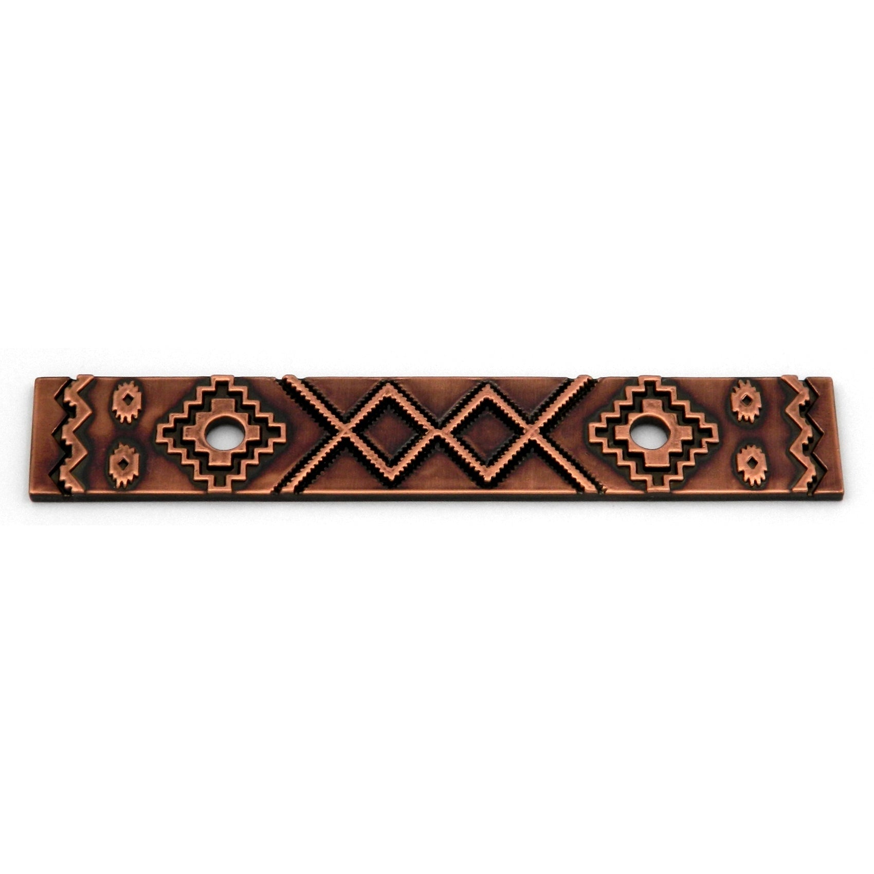 Hickory Hardware Southwest Lodge Antique Copper 3"cc Handle Backplate P376-AC