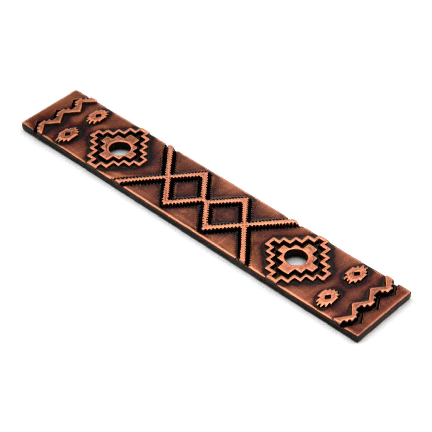 Hickory Hardware Southwest Lodge Antique Copper 3"cc Handle Backplate P376-AC