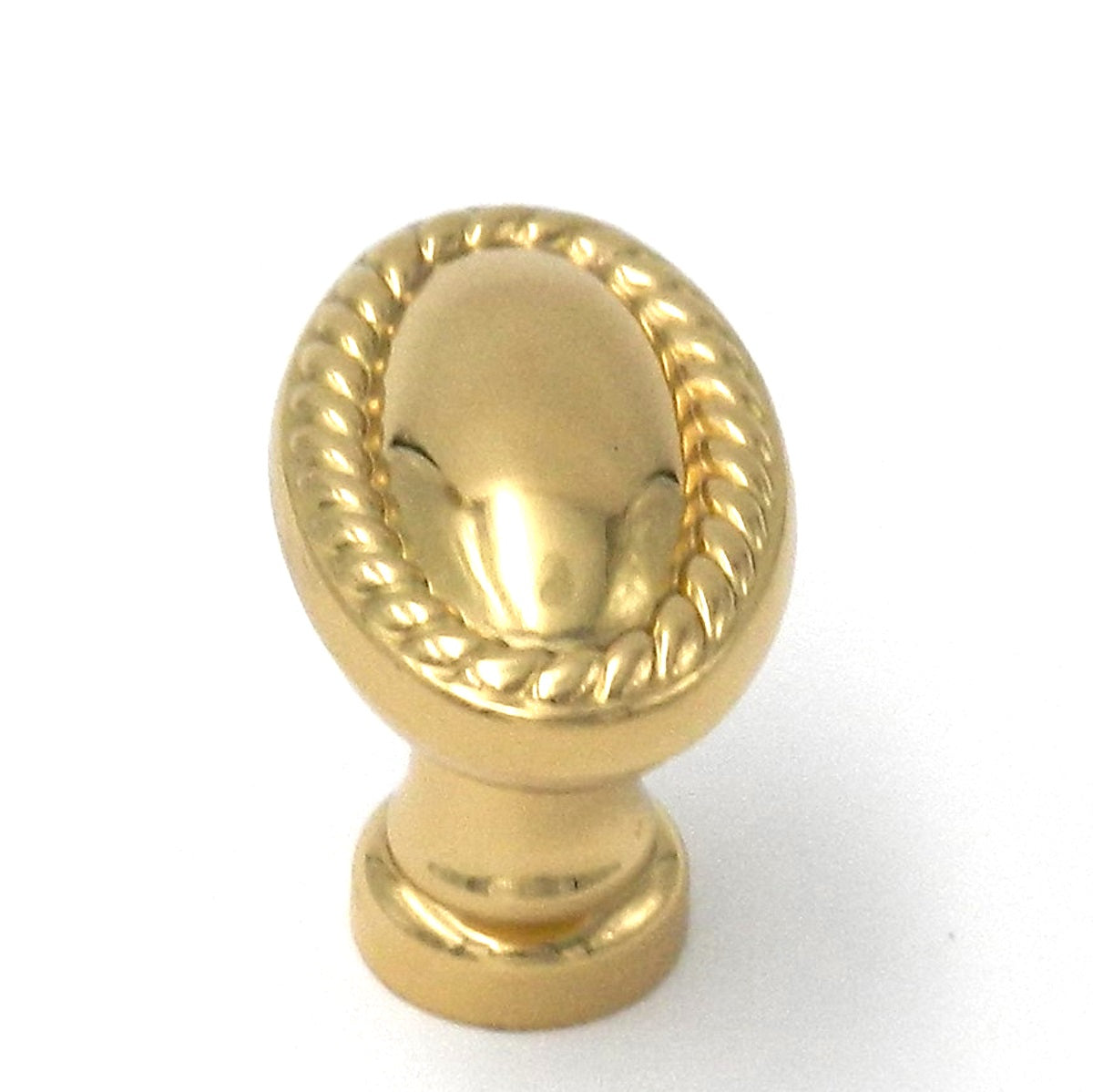 Keeler Annapolis Perilla de gabinete de latón macizo ovalada de latón pulido de 1 3/8 "P4