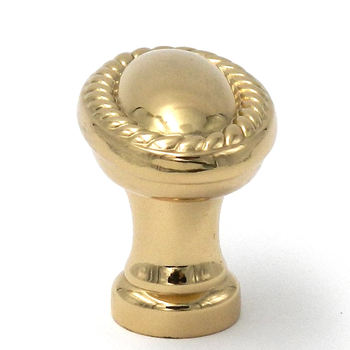 Keeler Annapolis Perilla de gabinete de latón macizo ovalada de latón pulido de 1 3/8 "P4