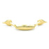 10 Pack Hickory Polished Accents Polished Brass 3"cc Cabinet Handle P557-PB